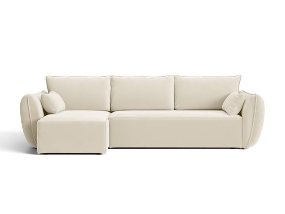 Kaelle Linkes Ecksofa mit Bettfunktion und Stauraum