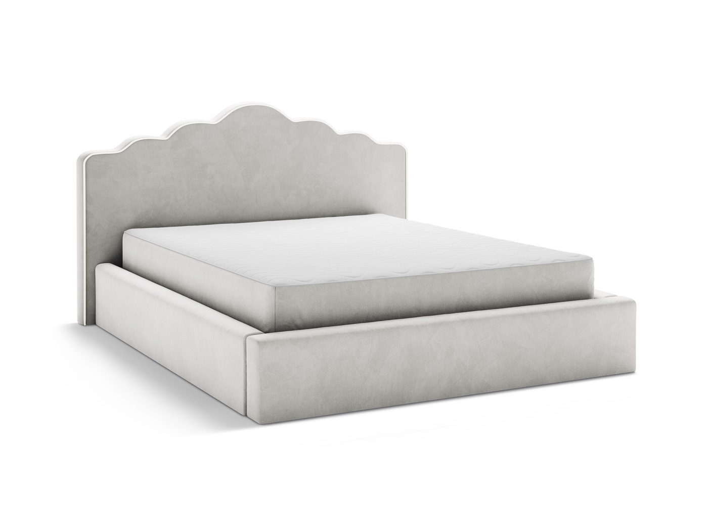 Dream Samtbett Ablagebett mit Kopfteil – Ansicht 3