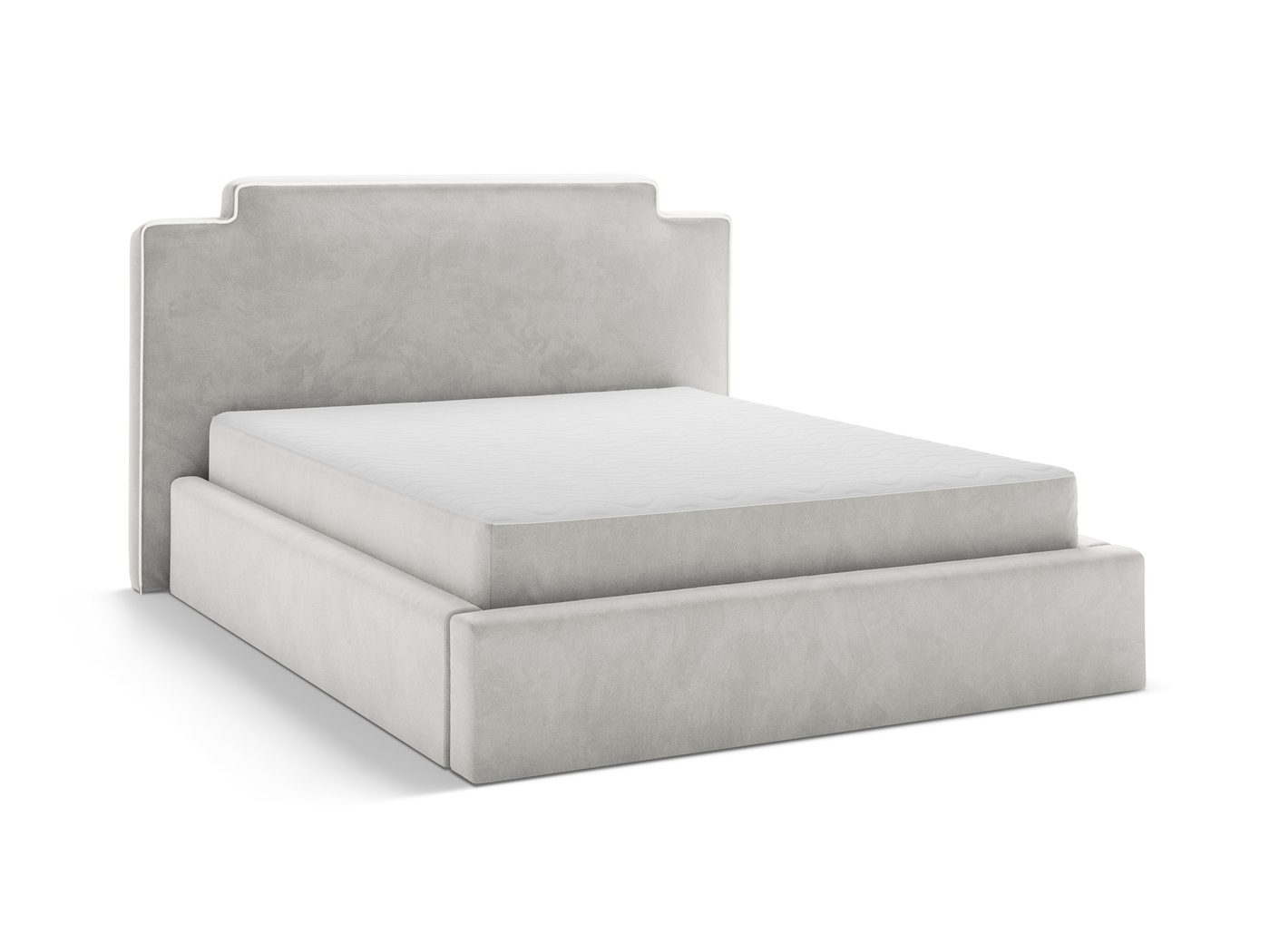 Princess Samtbett Ablagebett mit Kopfteil – Ansicht 3