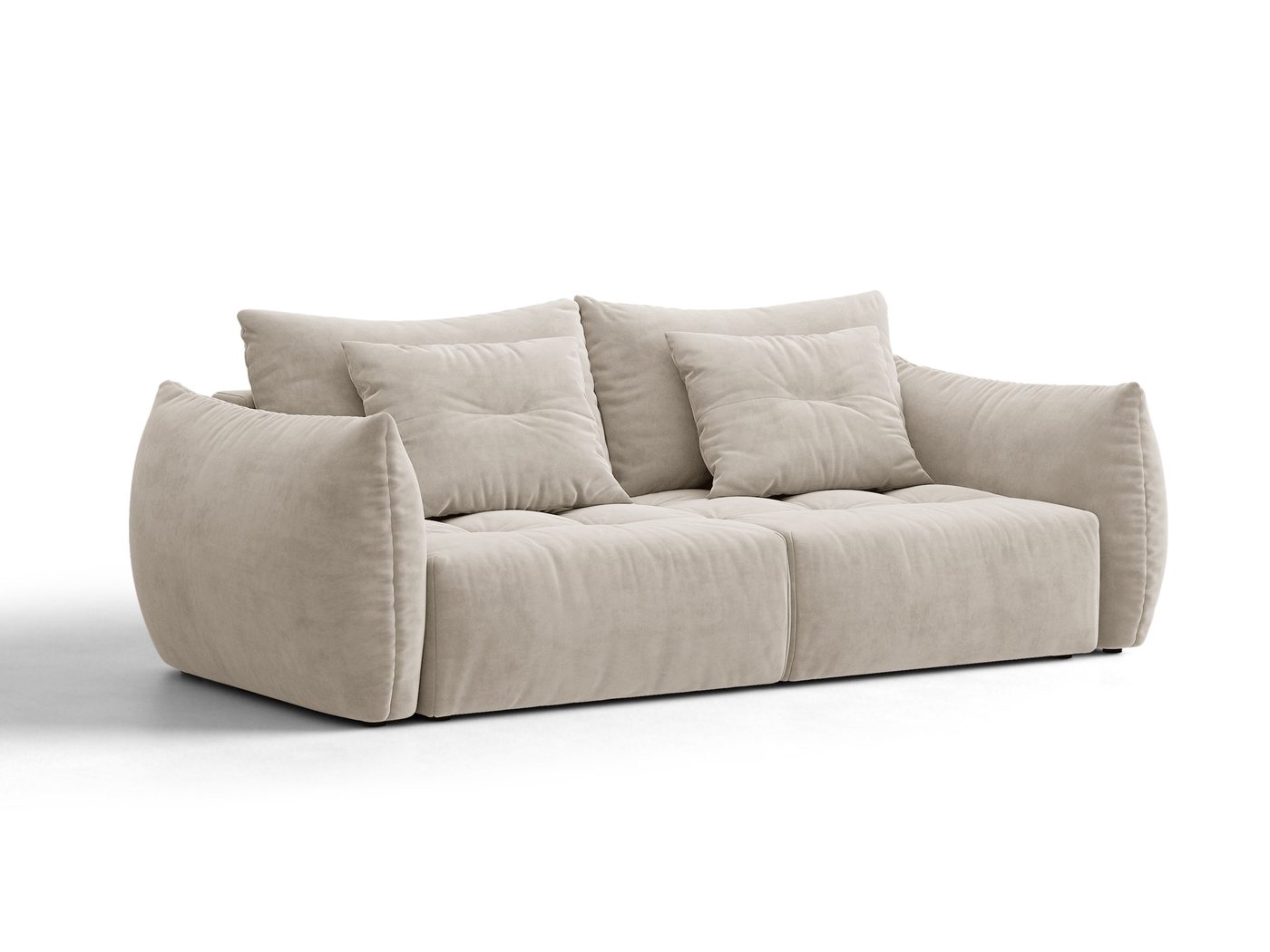 Bloom Samtiges Sofa Mit Bettfunktion Und Stauraum – Ansicht 2